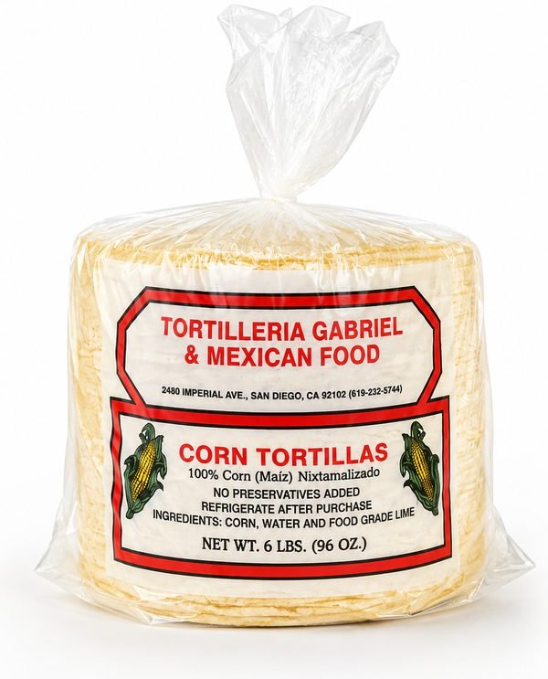 Tortilla de maíz — paquete mediano 6 lbs Gabriel Tortillería