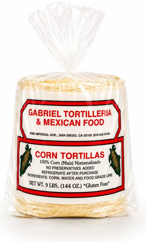 Tortilla de maíz — paquete grande 9 lbs Gabriel Tortillería